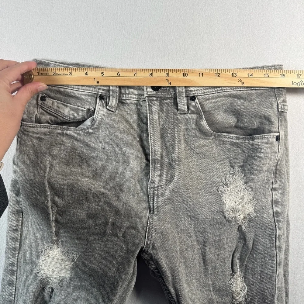 Empyre Jeans Mens 32 Gray Skinny Verge Mid Rise Stretch Distressed